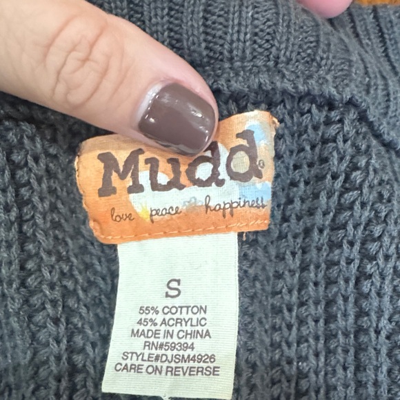 Y2K Mudd Stylish Heather Gray Knit Sweater Dress - Picture 3 of 5